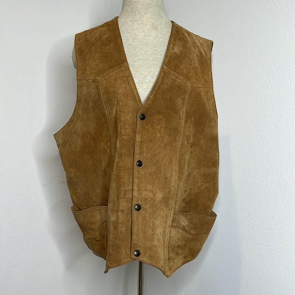 Men's Tan Suede Vest